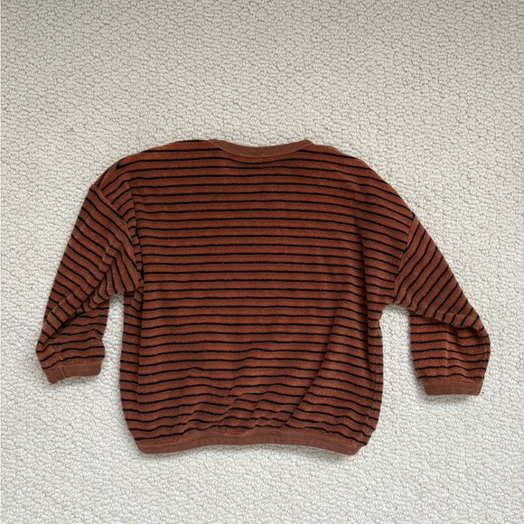 Rylee + Cru Striped Crewneck Terry Sweater - Picture 5 of 6